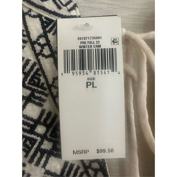 LAUREN RALPH LAUREN size petite large EMBROIDERED top BLOUSE - Picture 9 of 9